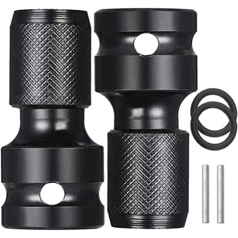 2 pièces adaptateurs de douille 1/2 adaptateur de douille télescopique hexagonale clé à douille à cliquet hexagonale pour clé à cliquet à impact tournevis (1/5)
