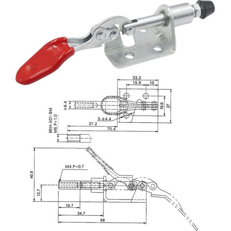 4 pièces pince horizontale push-pull outil à main pince à bascule à dégagement rapide pour le fonctionnement de la Machine (1/5)