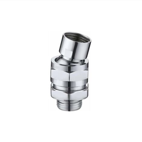 Pommeau de douche pluie rotule réglable pommeau de douche pommeau de douche en laiton aérateur de douche raccord pour pommeau de douche raccord de douche G 1/2 chrome poli (1/4)