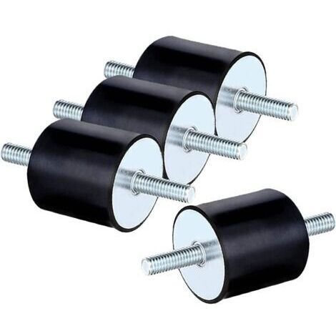 Supports en caoutchouc M8x23 Isolateur anti-vibration Isolation Amortisseur Support d'absorption avec boulon fileté Silent Block Voiture Bateau Bobines 30x30,BLAKE (1/5)