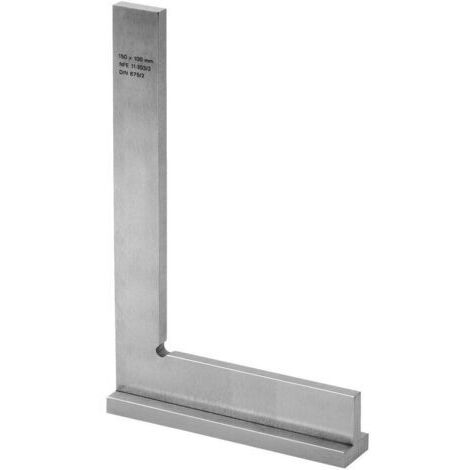 Équerre Simple à Chapeau 100 x 70 mm Classe II - DELA.1257.02 - Équerre à Talon - Chapeau Rapporté Vissé - Appui Talon et Face - Idéal pour Mécanicien - Outillage à Main (1/3)