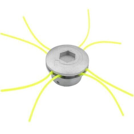 Tête de débroussailleuse universelle en aluminium Têtes de débroussailleuse de rechange Jeu de cordes Accessoire de débroussailleuse pour gazon Outils électriques Débroussailleuse Robinet pour jardin (1/5)