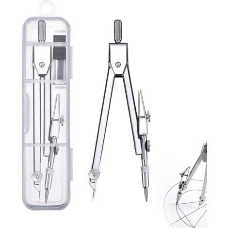 1 PCS compas college compas professionnel compas lycee compas a vis compas enfant crayon dessin professionnel compas avec rallonge compas architecte compas a vis (1/5)