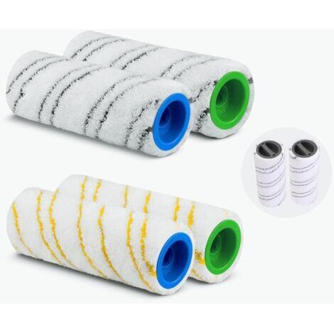 Rouleaux De Rechange, 4 Pièces Remplacement des Rouleaux Pour Karcher FC7 FC5 FC3D FC3, Rouleaux de Rechange Accessoire, pour Sols Durs Résistants, Pierre, Céramique (1/5)