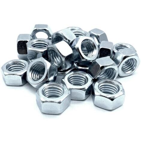 Ecrou 50 Ecrou Hexagonal M6 5mm x 10mm Acier Galvanisé DIN 934 Écrou M6 pour Boulons et Écrous, Éléments d'Accouplement, Réglage et Fixation Intérieur et Extérieur (1/5)