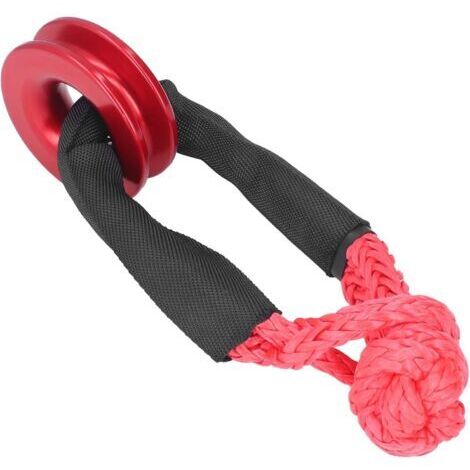 Ensemble d'anneaux de récupération, Corde à Manille Souple synthétique sûre Haute résistance antirouille pour VTT pour Camion pour Voiture(Rouge) (1/5)