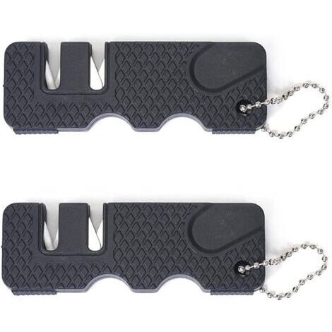 2 pièces egiseur de couteaux,aiguiseur couteaux,eguiseur de couteau,Pratique, compact et léger, idéal pour une utilisation en extérieur, pour un affûtage grossier et fin (1/5)