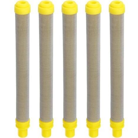 5 Pièces100 Filtres à Mailles pour les Pistolets de Peinture Pulvérisateurs Airless Wagner éléments de Filtre en Acier Inoxydable pour Le Pistolet PulvéRisateur de Peinture Airless Wagner Jaune (1/5)