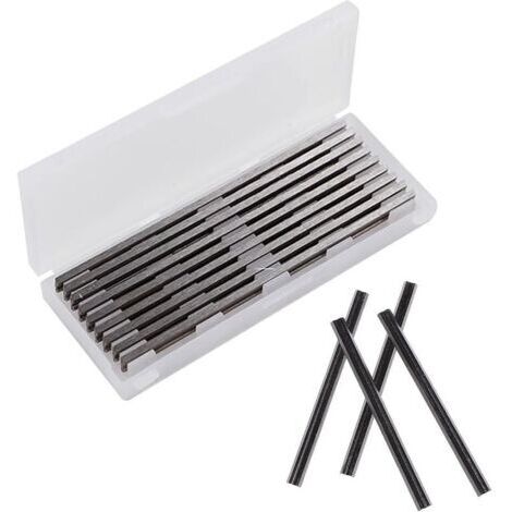 Lames de raboteuse réversibles HSS 82mm - 10 pièces - Compatibles Makita, Black & Decker, Bosch, Dewalt et Elu - Dimensions 82x5.5x1.2mm (1/5)