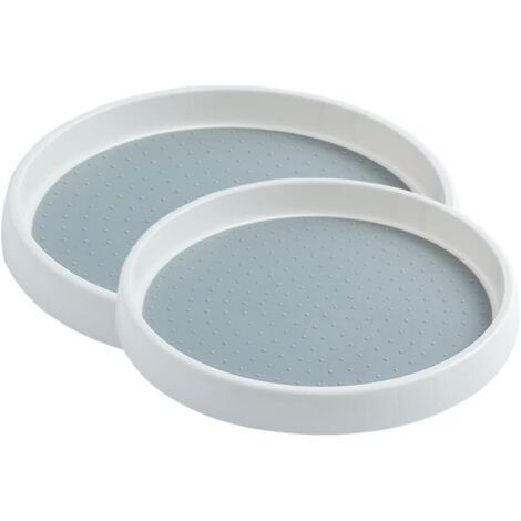 Plateau Tournant 1pcs, pour épices Condiments Rangement de Cuisine, (25cm / 9.8in ), Socle Plastique Tournant Pour le Placard, pour Salon/Salle à Manger (1/5)