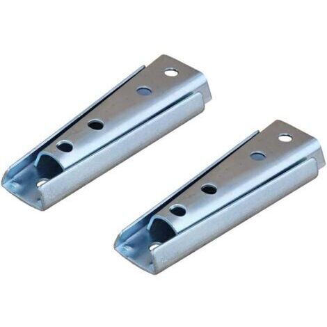 2 Paires de Supports de Fixation Murale de Panneau de Tête de Lit de 12cm, Connecteur de Meubles de Suspension à Emboîtement, Connecteur de Canapé Sectionnel en Métal Pour Canapé, Lit (1/5)