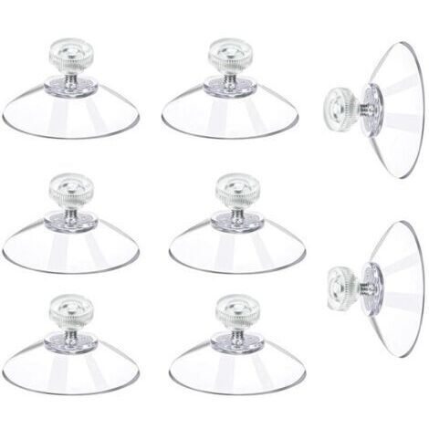 30 Pièces Ventouses de Fixation Transparentes Ø 41 mm, en Plastique PVC avec Filetage et Écrous Moletés,Ventouses à Visser sans Perçage pour Fenêtre, Voiture et Suspension (1/5)