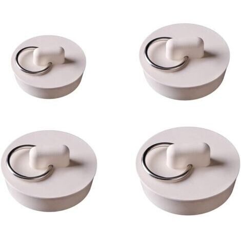 4 Pièces Bouchons d'évier en Caoutchouc avec Anneau de Suspension Bouchons de Vidange de Cuisine Bouchons d'évier Bouchons de Bain pour Cuisine, Salle de Bain, Baignoire, Lavabo, évier (4 Tailles) (1/5)
