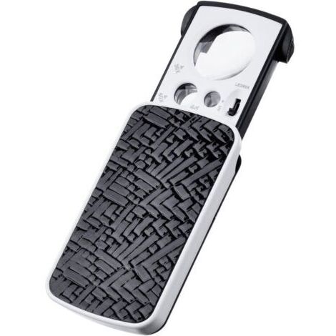 loupe Bijoutiers Loupe de Poche Portable 30-90 X Grossissement avec LED et UV Lampes (Noir) (1/5)