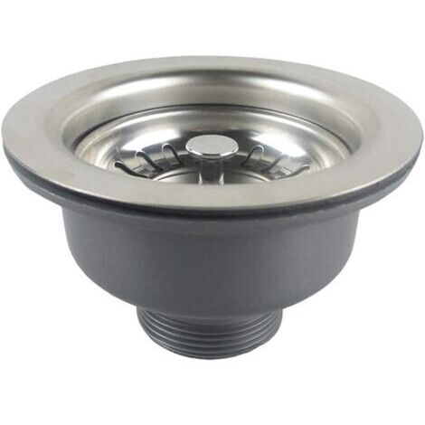Bonde D'évier sans Trop Plein Panier Inox ø 114 mm 1½", Acier Inoxydable + ABS, Bonde + Panier (1/5)