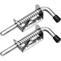 2Pcs Garage Door Bolt Latch Spring Latch Steel Spring Bolts Latches and Door Locks 130mm For Garage Door Shed