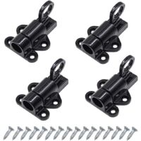 Door Latch 4 Pieces Door Latch Automatic Gate Lock Exterior Door Lock Window Latch Spring Latch Bolt Black Aluminum Door Latch With Screws