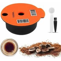 Dosettes De Cafe, Filtre A Cafe Reutilisable, Capsule De Cafe En Plastique Rechargeable Avec Cuillere Pour Machine A Cafe Bosch Tassimo, 180 Ml