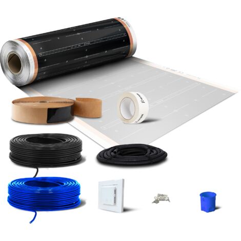 Film chauffant avec thermostat Hornisse pour chauffage au sol, kit 18 m²