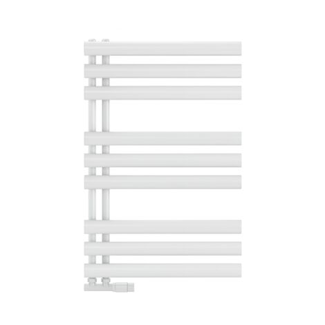 Radiateur de salle de bain Luxrad Oval E 86,2 x 50 cm, raccordement inférieur, blanc, 341 W