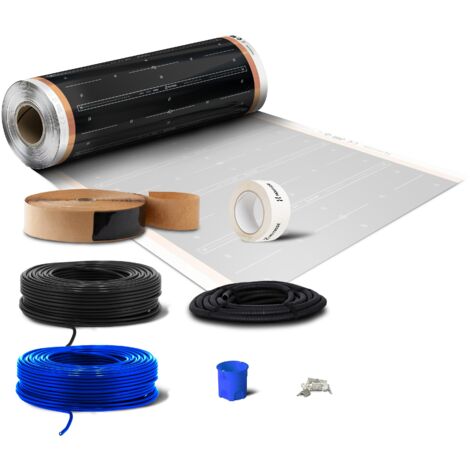 Film chauffant sans thermostat Hornisse pour chauffage au sol, kit 8 m²