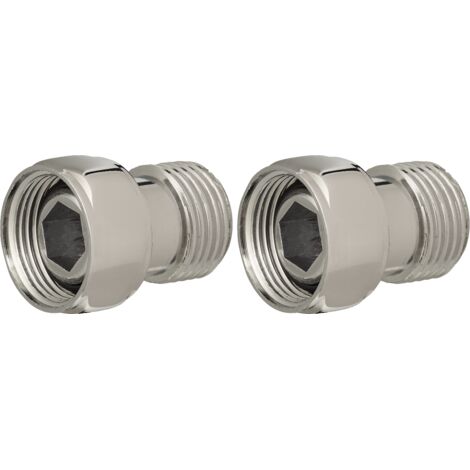 Raccord pour tube en acier GZ1/2" x M22X1,5 chrome LUXRAD 2 pièces (1/2)