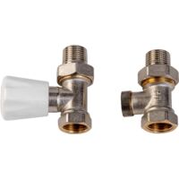 Valx Kit simple de vannes de régulation pour radiateurs de chauffage central, nickel