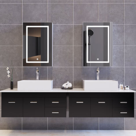 Armoire de toilette miroir et 3P avec led latéral ALLIANCE 1200 SPIRIT