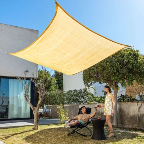 Rechteckiges sonnensegel shazail innovagoods 2 x 3 m - beige (1/5)