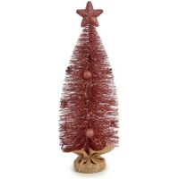Weihnachtsbaum mit rosa Stern 13 x 41 x 13 cm