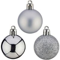 Kugeln de weihnachten ø 4 cm silber pvc 12 x 8 x 8 x 8 x 8 x 8 x 12 cm