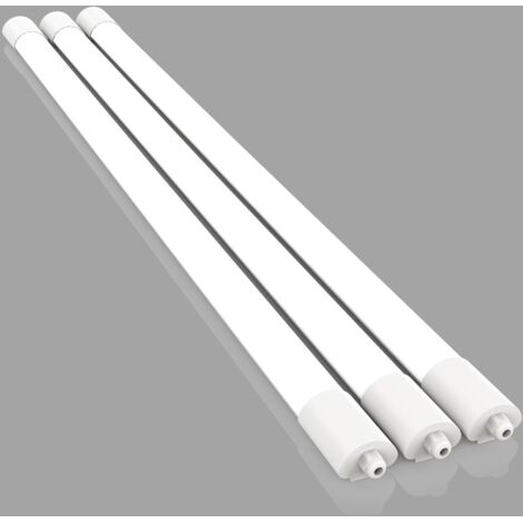 Amdelne 3er Pack 150cm LED Feuchtraumleuchte Weiß 45W 5000LM,Neutralweiß 4000K,PC,IP65,Halbrund LED-Lichtleisten für Badezimmer Keller Garage [klasse E]