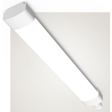 Antenlicht LED Feuchtraumleuchte 60cm 18W 4000K,LED-Streifen IP65,110lm/W,PC,energiesparend (60%),für Büros Garage,Werkstatt,Keller-Weiß