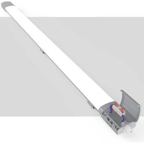 Antenlicht LED Feuchtraumleuchte 120cm 36W 5000K,LED-Streifen IP65,110lm/W,connectable,70% Energiesparend,für Büros Garage Werkstatt Keller-Grau