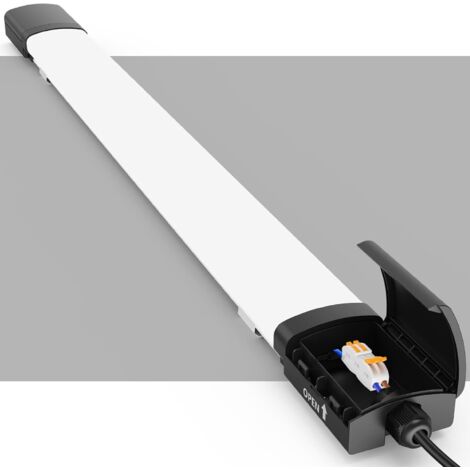 Antenlicht 3er Pack LED Feuchtraumleuchte 120cm 36W 5000K,LED-Streifen IP65,110lm/W,connectable,70% Energiesparend,für Büros Garage Werkstatt Keller-Schwarz