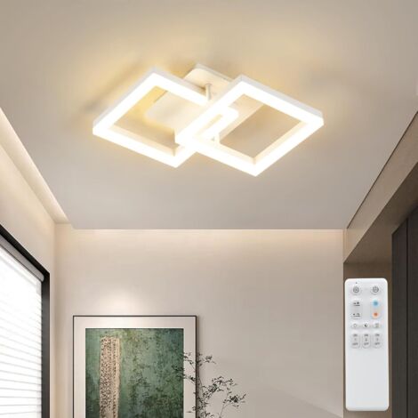 Antenlicht LED Deckenleuchte 20W,Rauten-Design,44x24cm Wandleuchte,Dimmbar 2700K-6500K,Fernbedienung,für Flur Diele Schlafzimmer-Weiß [Energieklasse E]