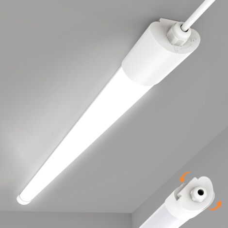 Amdelne 2er Pack LED Feuchtraumleuchte Weiß 150cm 45W 4000K,ultra-flach,IP65,110LM/W,PC,70 % Energie,LED-Streifen für Garage Werkstatt Keller [Klasse E]