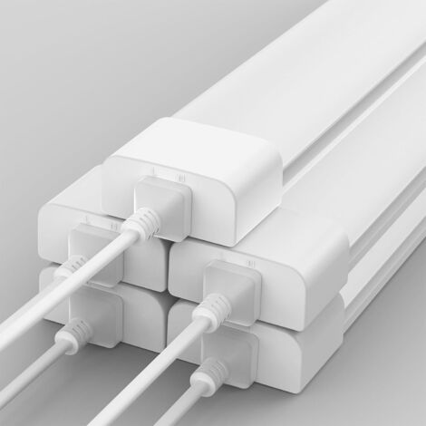 Amdelne 5er Pack LED Feuchtraumleuchte Weiß 150cm 45W 4000K,IP65,110LM/W,PC,90% Energiesparend,Ultraslim LED-Streifen für Garage Werkstatt Keller [Klasse E]