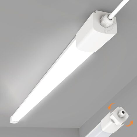 Amdelne LED Feuchtraumleuchte Weiß 60cm 18W 4000K,IP65,110LM/W,PC,70 % Energie,ultra-flach LED-Streifen für Garage Werkstatt Keller [Klasse E]