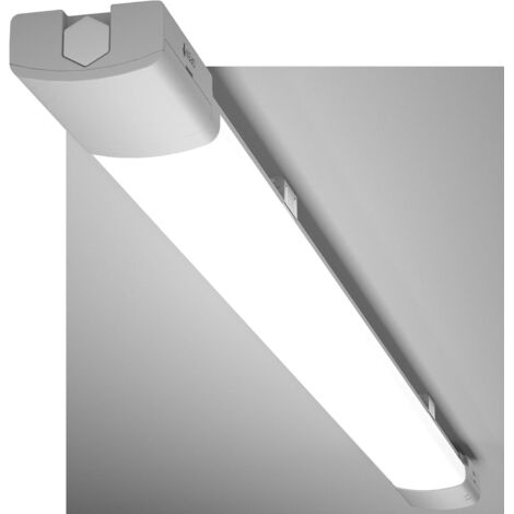 Modlicht LED Feuchtraumleuchte Grau 120cm 36W 5000K,PC,IP65,110lm/W,70% Energiesparend,ultraflach LED-Röhren für Garage Werkstatt Keller [Klasse E]