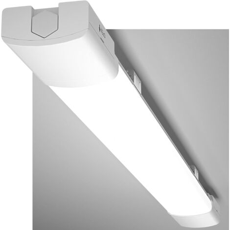 Modlicht LED Feuchtraumleuchte Weiß 60cm 18W 5000K,PC,IP65,110lm/W,70% Energiesparend,ultraflach LED-Röhren für Garage Werkstatt Keller [Klasse E]