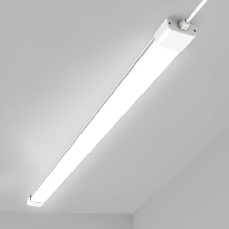Modlicht 5er Pack LED Feuchtraumleuchte Weiß 150cm 45W 4000K,PC,IP65,110lm/W,80% Energiesparend,ultraflach LED-Röhren für Garage Werkstatt Keller [Klasse E]