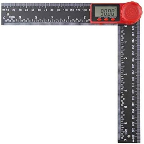 Digitaler Winkelmesser 2-in-1 mit digitaler Winkelanzeige und LCD-Bildschirm, 360°-Winkelmessung, Winkelmesser-Lineal für Holz- und Bauarbeiten