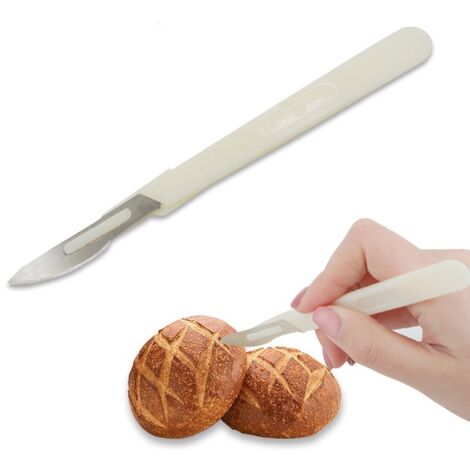 Brotschneider, Baguettemesser, praktisches europäisches Brotmesser, Gebäckschneider mit Klinge aus Kohlenstoffstahl, Backwerkzeug