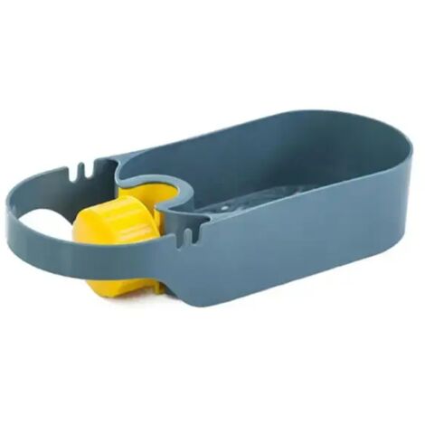 Abtropfkorb, Spülbeckenabtropfkorb, Aufbewahrungskorb für Spülbecken, multifunktionaler Schwammhalter, Aufbewahrungsbox für Küche und Bad, blau (1/5)