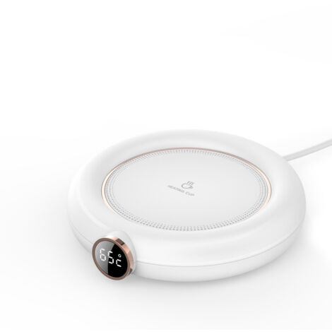 Intelligenter thermostatischer Tassenwärmer, tragbarer Mini-USB-Becher, 3 Geschwindigkeitsstufen, Kaffeetasse, Untersetzer, intelligente Warmhalteplatte für Milch, Tee und Wasser (Weiß)
