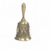 Handgefertigte Klingel aus Gold und Silber, für Hochzeitsdekorationen, Bastelarbeiten, Alarmanlagen, Schulen, Kirchen, Bars, Hotels, vielseitig, Vintage (Bronze)