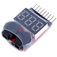 Autofernbedienungsteile Batteriespannung elektrische Anzeige Menge Alarm 1s-8s 7,4 V 11,1 V Instrumententester schwarz