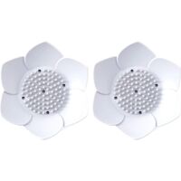 Set mit 2 Silikon-Seifenschalen mit japanischem Blumenmuster (weiß)