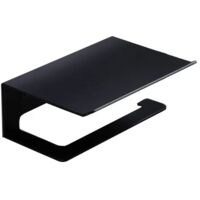 Toilettenpapierhalter, Toilettenrollenhalter, Papierhandtuchhalter, Handyhalter, multifunktionale Badezimmerablagen, schwarz